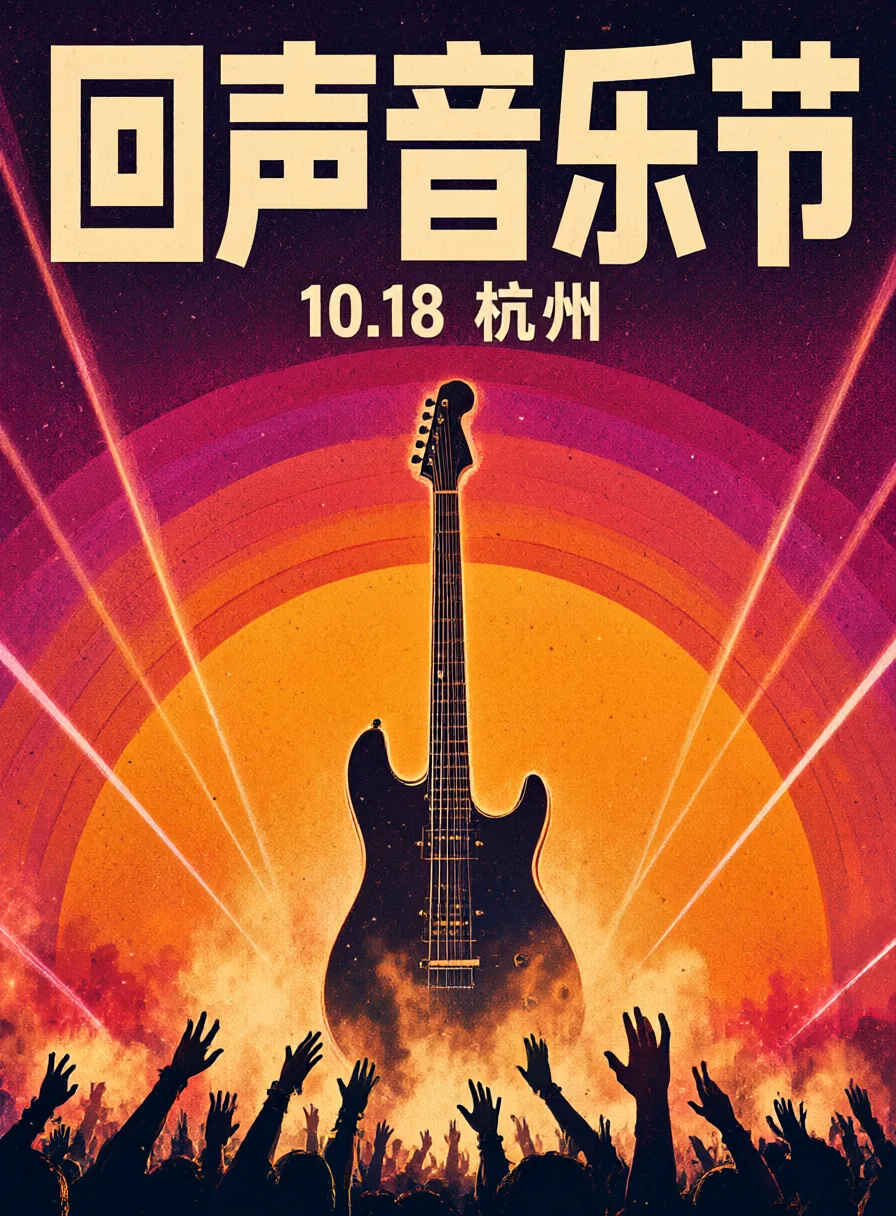 复古未来音乐节海报,「回声音乐节」